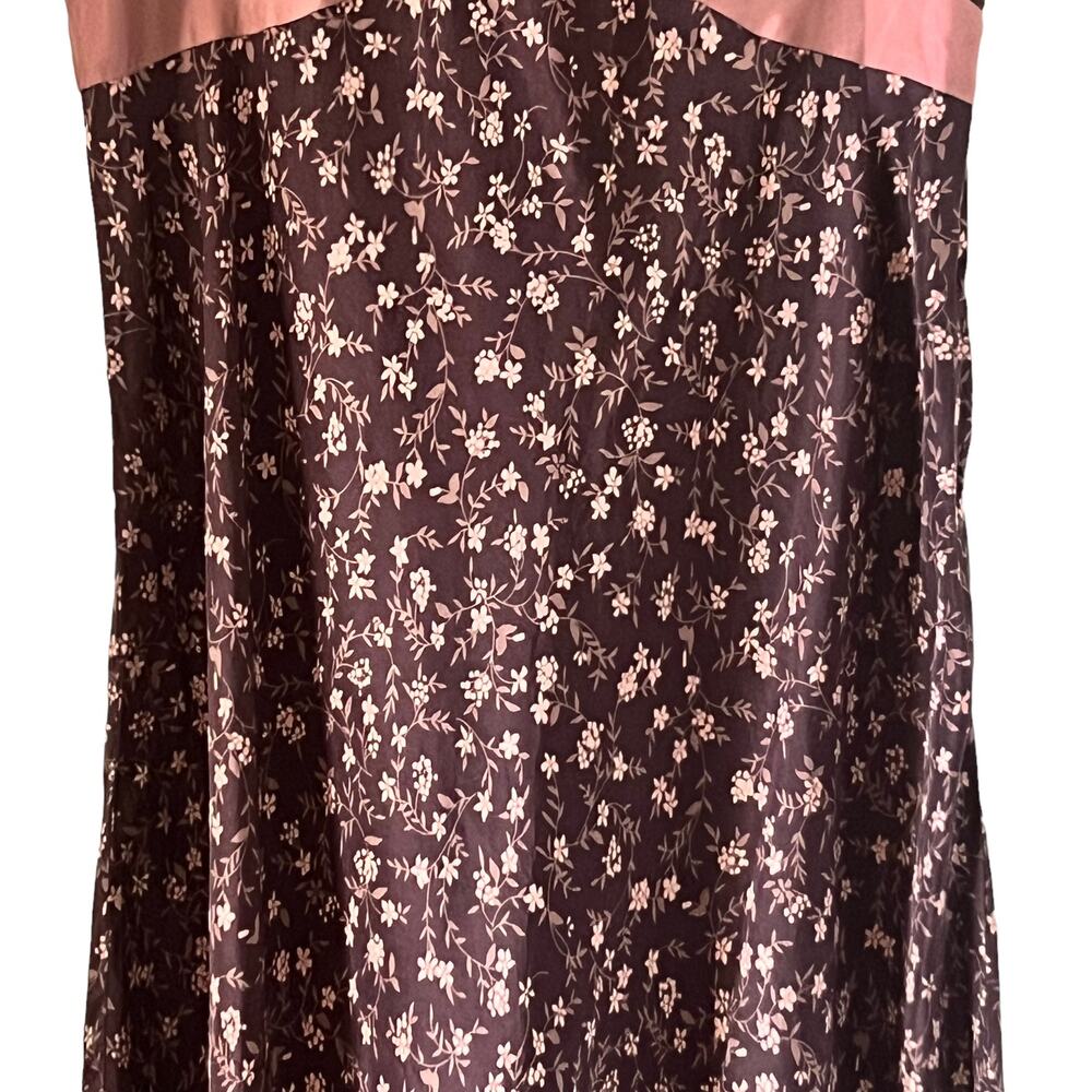 J. Jill Silk Blend Floral Babydoll Sleeveless Knee Length Dress Size 8 Petite - Picture 5 of 10